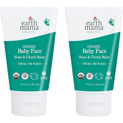 Earth Mama - Organic Baby Face Nose & Cheek Balm - 2 fl oz (2 Pack)