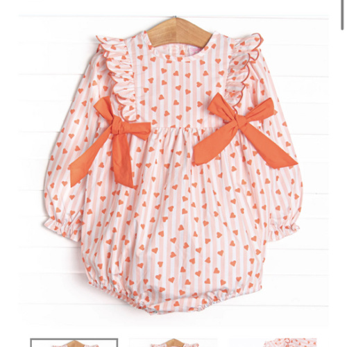 Heart String Stripes Side Tie Bubble, Red – Stitchy Fish