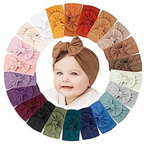 Amazon.com: Jesries 22 PCS Baby Headbands Soft Nylon Hairbands with Bows Girls Hair Accessories for Newborn Infant Toddler Kids Handmade : Baby