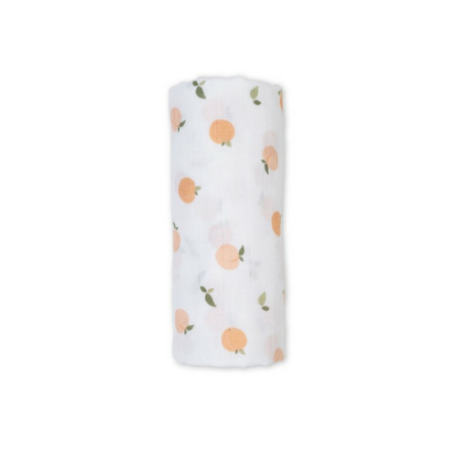 Lulujo Baby Swaddle Blanket Muslin Cotton Peaches