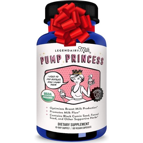 Legendairy Milk Pump Princess Lactation Supplement - Breastfeeding Supplements for Milk Supply Increase and Milkflow - Organic Black Cumin, Fennel and Dill Seeds, Fenugreek Free - 60 Capsules