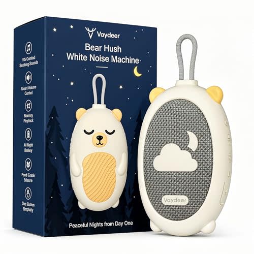 Vaydeer Baby Sound Machine for Sleep, Portable White Noise Machine with 115 Sounds & 4 Growth Stages, Pregnancy to Toddler Sleep Soother for Newborns, Babies & Moms, Gift-Ready Design