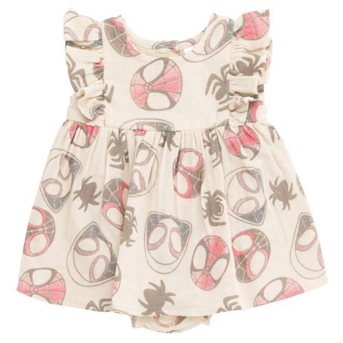 Marvel Spidey and His Amazing Friends Baby Girls Cotton Gauze Matching Family Dress Newborn to Infant