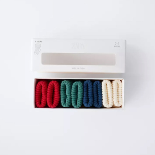 FOUR-PACK OF COLORED SOCKS WITH BOX - Blue | ZARA United States