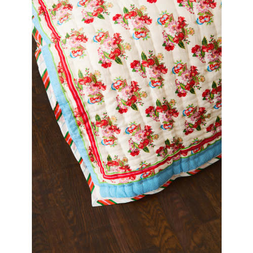 Suzi Flower Sarong reversible quilted throw - Lucas du Tertre