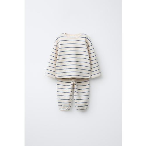 JOGGER SET WAYAS - Ecru / Blue