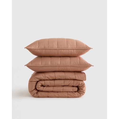 Bamboo Box Quilt Set in Clay