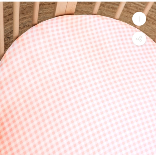 Fitted Cot Sheet - Petal Gingham