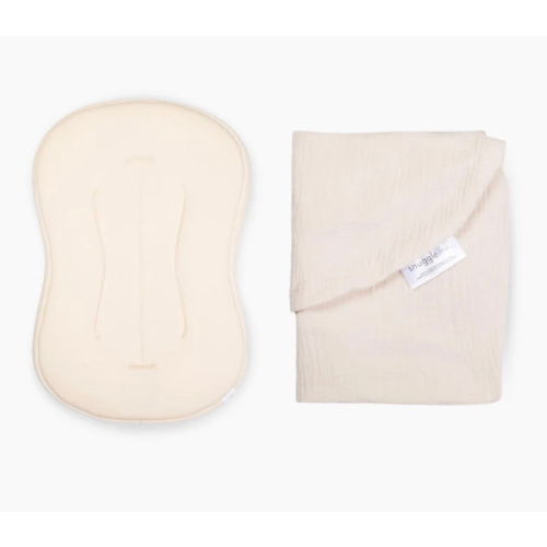 Lounger Curve + Muslin Cover Set | Natural