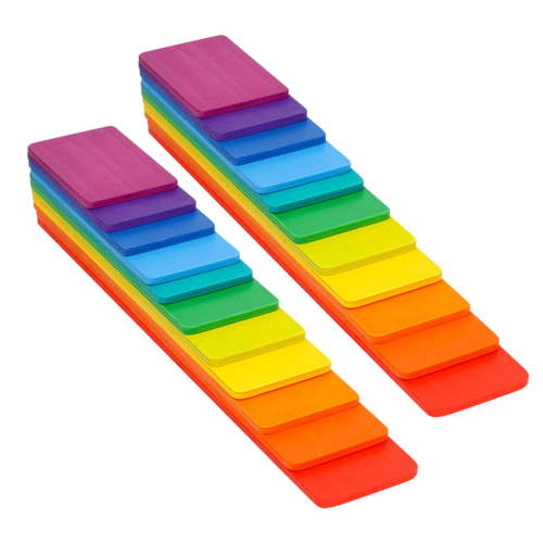 lionlar 22x Handmade Wooden Rainbow Building Blocks Boards Toddler Montessori Toy - Walmart.ca