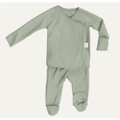 Footie - Avocado – Bonsie Skin to Skin Babywear