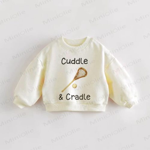 CUDDLE&CRADLE Baby Toddler Lacrosse Stick Print Sweatshirt