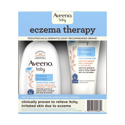 Aveeno Baby Eczema Therapy Moisturizing Cream, 2 pk., 7.3 fl. oz. and 12 fl. oz. - Sam's Club