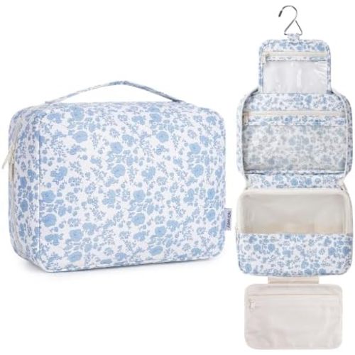 Narwey Hanging Travel Toiletry Bag for Women, Large Makeup Cosmetic Bag