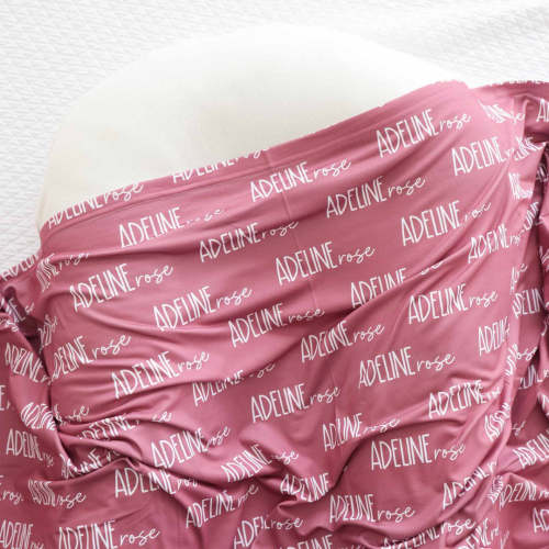 Personalized Baby Name Swaddle Blanket Font Duo | Best Selling Pinks