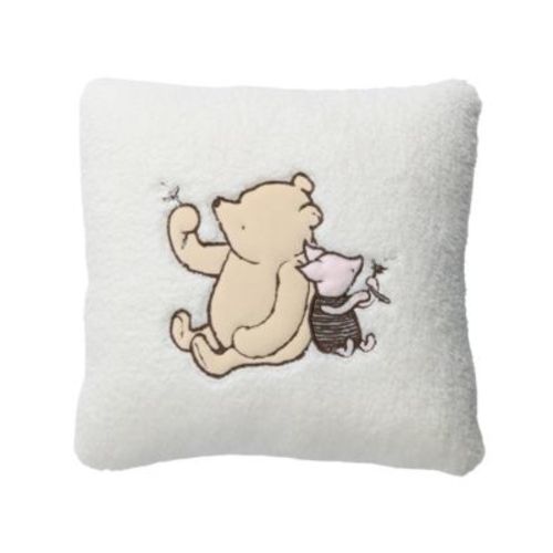 Storytime Pooh Soft Faux Shearling Nursery Throw Pillow - Cream