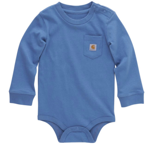 Carhartt Infant Boys' Long Sleeve Logo Pocket Onesie