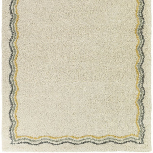 Kelly Clarkson Home Blue/Green Squiggle Border Area Rug | Wayfair