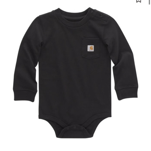 Carhartt Infant Boys' Logo Pocket Long Sleeve Onesie
