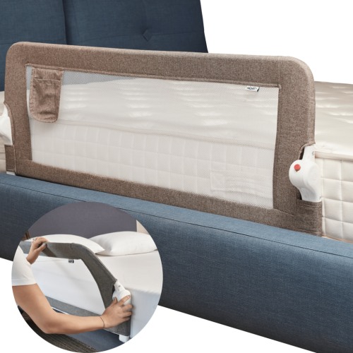 PLUSHY KIDS BED RAIL for Toddlers - Swing Down Bed Guard for Double, Full, Queen & King Bed