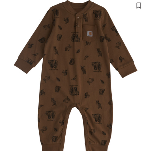 Carhartt Infant Boys' Wildlife Print Long Sleeve Onesie | Boot Barn