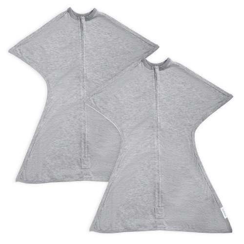 Sleeping Baby Hall of Fame Grey Heather Zipadee-Zip Swaddle Transition (Bundle of 2)