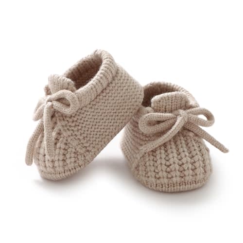DovFanny Baby Booties Newborn Baby First Shoes Cozy Warm Knit Soft Booties for Toddler Infant Boy Girl