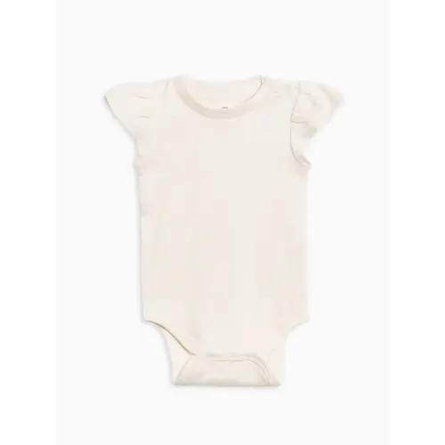 Pearl Petal Sleeve Bodysuit - Ivory