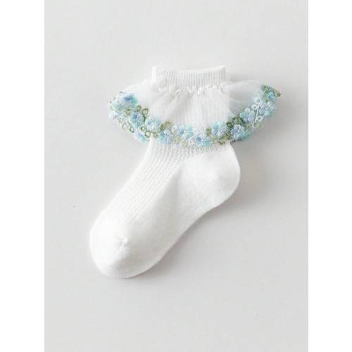 Baby Mesh Socks With Embroidery Floral Lace | SHEIN USA