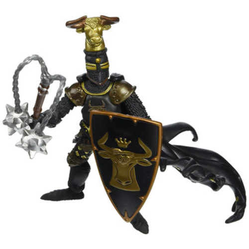 Papo Bull Knight - Black & Gold #39917 - Gold Bull on Helmet