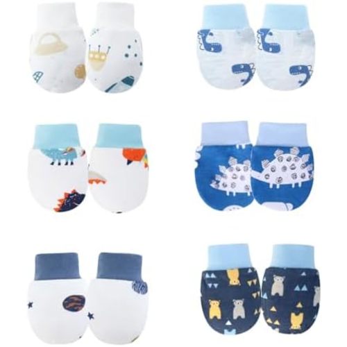 No Scratch Baby Mittens Newborn Infant Toddler Mittens Soft Elastic Wrist Gloves Mitten for 0-6 Months Boys Girls