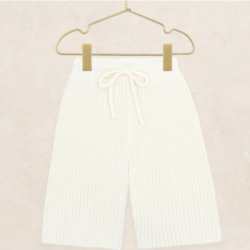 Knit Chunky Wide Leg Pants - Ivory