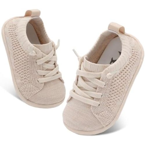 FEETCITY Lightweight Baby First Walking Shoes - Beige 6-12 Months