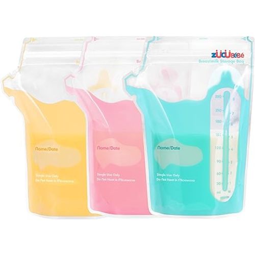 Breastmilk Storage Bags(360 Count)，8oz Milk Storage Bags for Breastfeeding，BPA Free with Easy Pour Spout, Self Standing, for Refrigeration and Freezing