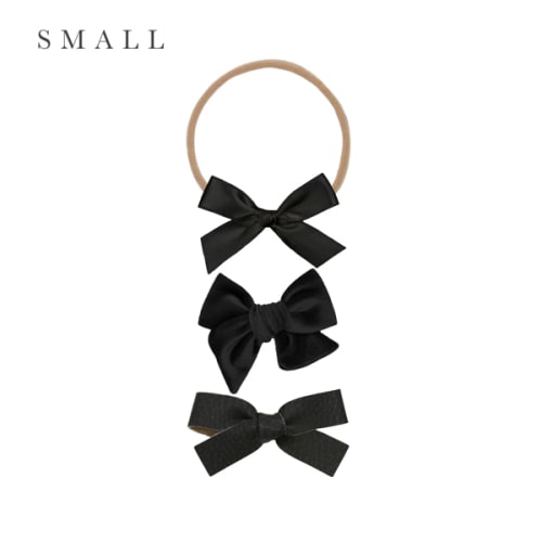 Bow 3 Pack: Black Headbands