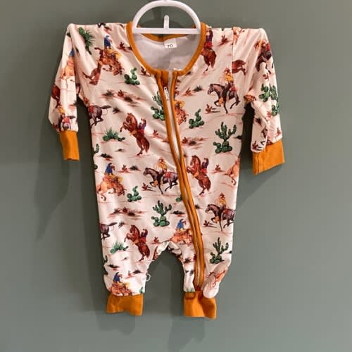 Kids Cowboy Print One Piece