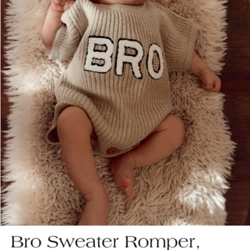 Bro Sweater Romper, Cocoa – SpearmintLOVE