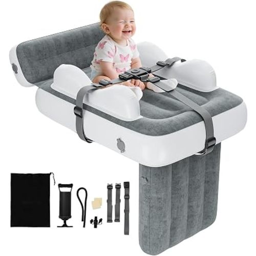 Inflatable Toddler Airplane Bed with Carry Bag