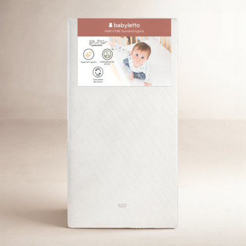babyletto Pure Core Crib Mattress w/ Hybrid Quilted Waterproof Cover (2-Stage) & Reviews | Wayfair