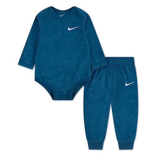 Newborn Baby Nike Velour Long Sleeve Bodysuit and Sweatpants 2-Piece Set