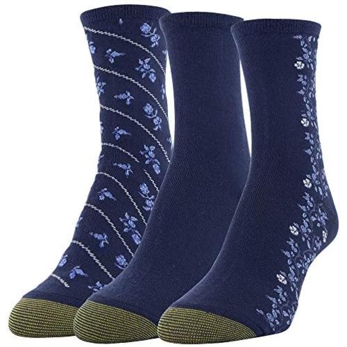 GOLDTOE Women's Designer Collection Midi Socks, 3-Pairs