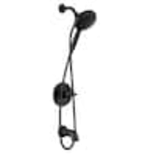 Delta Nicoli Single Handle 6-Spray Tub and Shower Faucet 1.75 GPM in. Matte Black Valve Included 144749-BL-HS