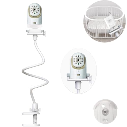 Derebir Baby Camera Mount Flexible Baby Monitor Holder Stan Shelf Compatible with Infant Optics DXR-8 and DXR-8 PRO Baby Monitor,Any Cameras with 1/4" Screw Stan(33.4 inch/Camera Not Included)