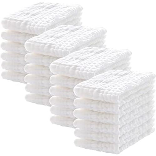 Amazon.com: Lovely Care 12 Pack Muslin Burp Cloths 100% Cotton Muslin Cloths Large 20''x10'' Extra Soft and Absorbent Baby Burping Cloth - White : Baby