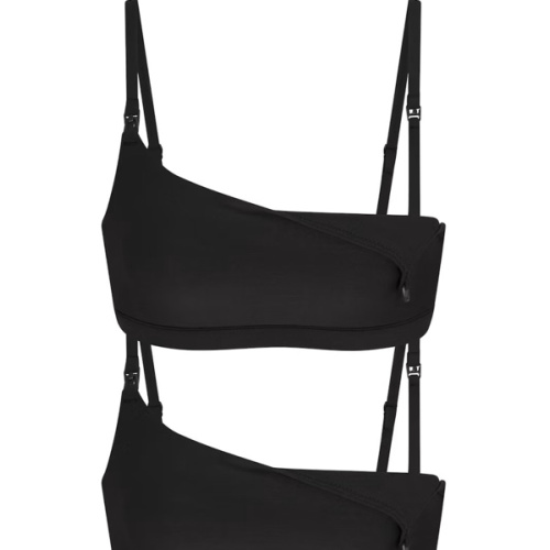 FITS EVERYBODY MATERNITY NURSING SCOOP BRALETTE 2-PACK | ONYX | SKIMS