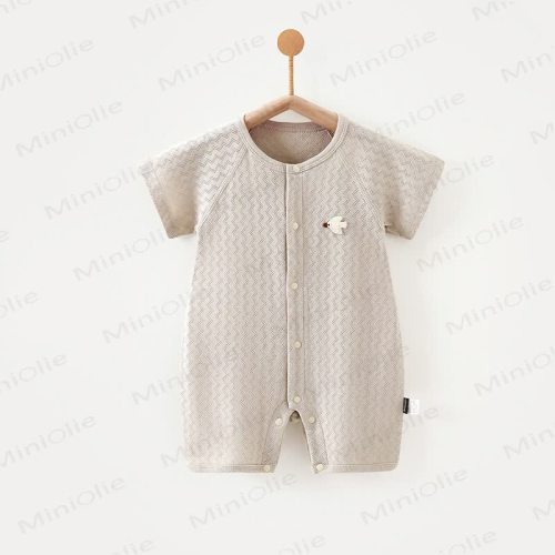 Baby Solid Color Front Snaps Romper