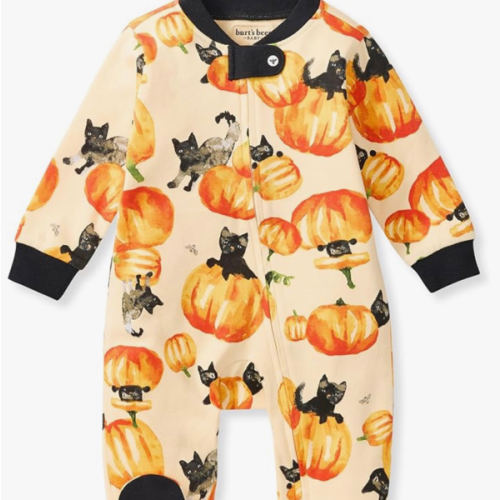Amazon.com: Burt's Bees Baby Girls' Organic Cotton, Sleep and Play Footed Pajamas | Easy zip front PJs feature a 2-way zipper to ensure newborns have a restful nights sleep