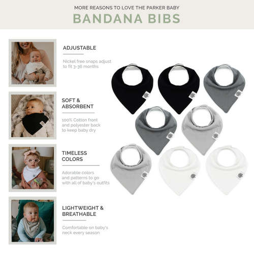 Basics Bandana Bib Set (8 pack) – Parker Baby Co.