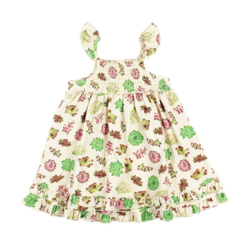 Buttercream Succulents | Organic Smocked Summer Dress – L'ovedbaby