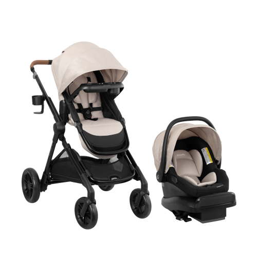 Evenflo Pivot Xpand NXT Travel System featuring LiteMax NXT Infant Car Seat, Canyon Beige